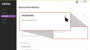 Educator profile page with cursor hovering over pencil icon to edit the password
